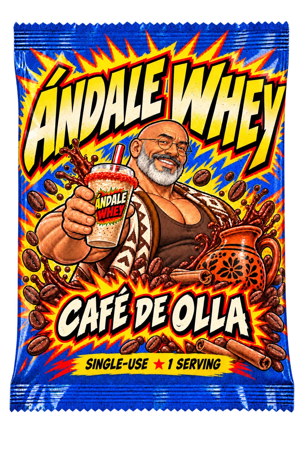 Ándale Whey Café de Olla packaging