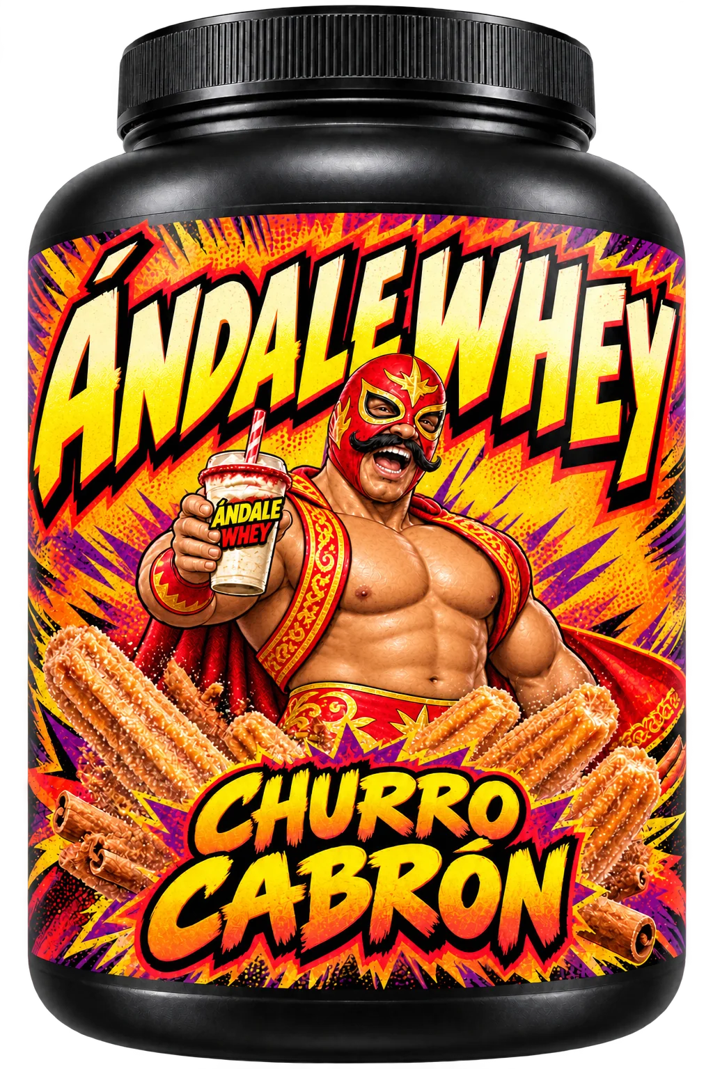 Ándale Whey Churro Cabrón packaging